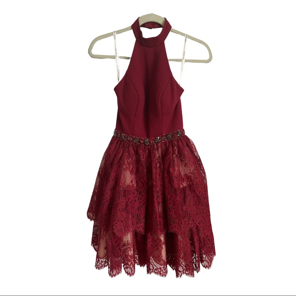 Sherri Hill dress size 0 perfect for homecoming or pageants burgundy merlot